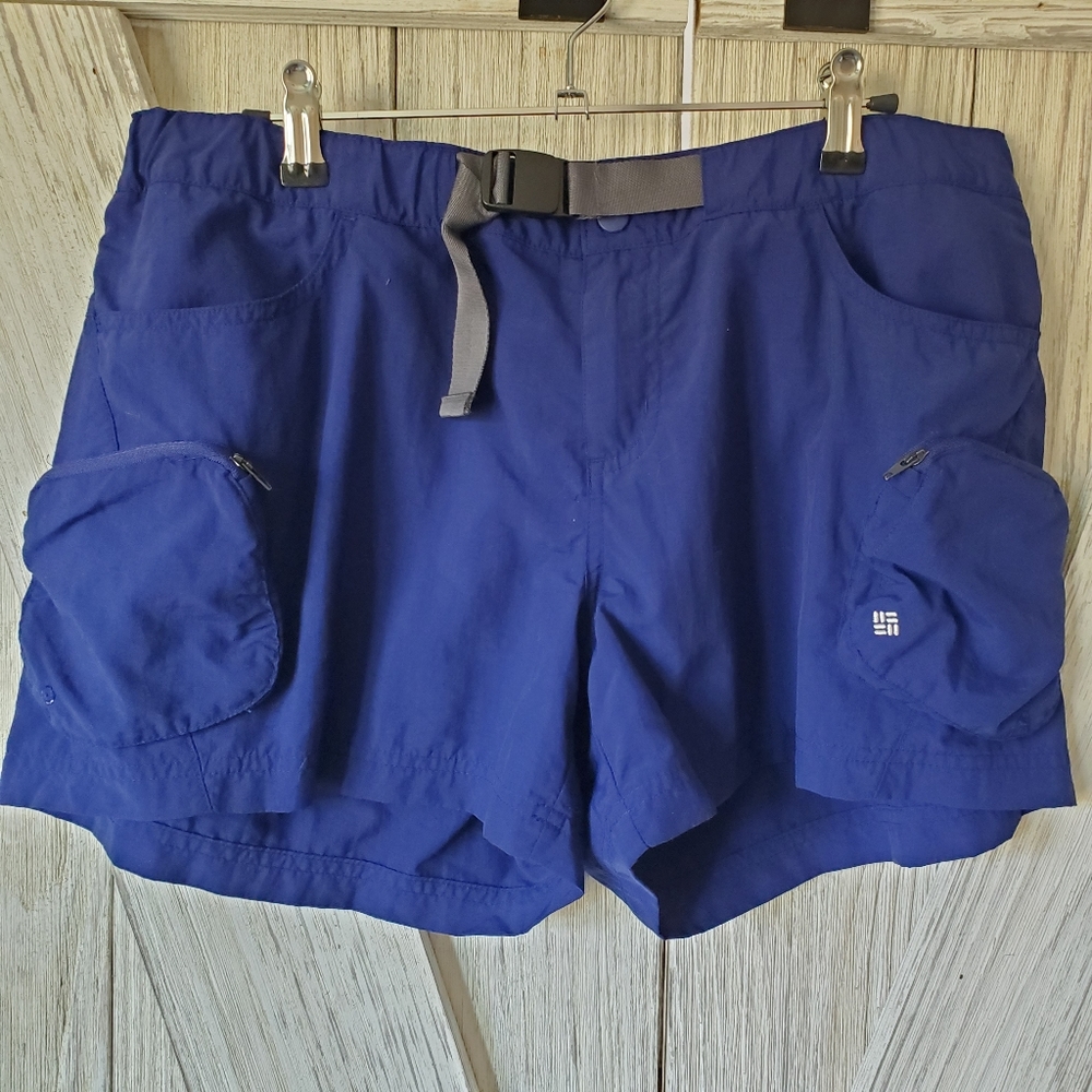 Columbia Hiking Shorts w/Snap Belt Sz Lg